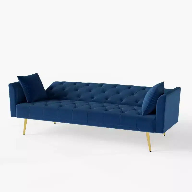 Canapé inclinable moderne en velours avec dossier réglable à 3 positions, canapé-lit convertible pour petits salons ou chambres d'amis-Panipeachy