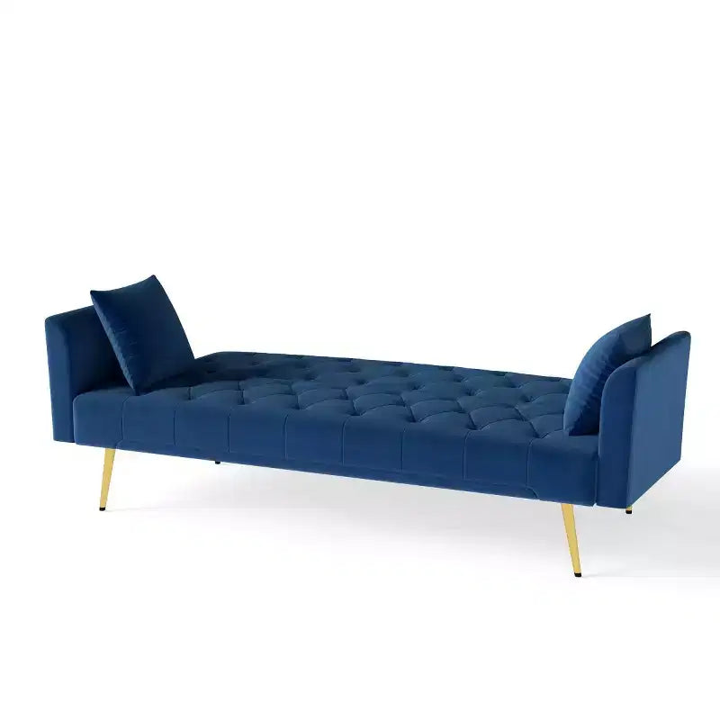 Canapé inclinable moderne en velours avec dossier réglable à 3 positions, canapé-lit convertible pour petits salons ou chambres d'amis-Panipeachy