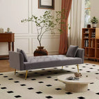 Canapé inclinable moderne en velours avec dossier réglable à 3 positions, canapé-lit convertible pour petits salons ou chambres d'amis-Panipeachy