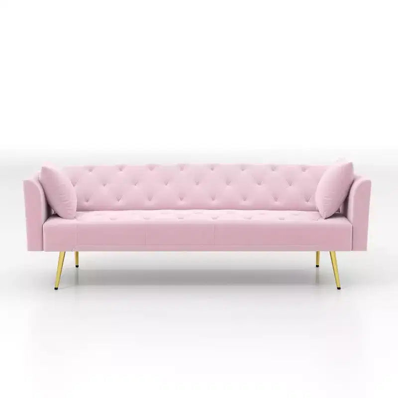 Canapé inclinable moderne en velours avec dossier réglable à 3 positions, canapé-lit convertible pour petits salons ou chambres d'amis-Panipeachy