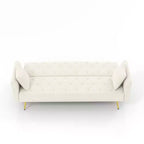 Canapé inclinable moderne en velours avec dossier réglable à 3 positions, canapé-lit convertible pour petits salons ou chambres d'amis-Panipeachy
