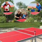 Table de ping-pong portable 180x90 cm pour intérieur et extérieur - Comprend filet, 2 raquettes et 3 balles - Table de jeu professionnelle pour adultes et adolescents