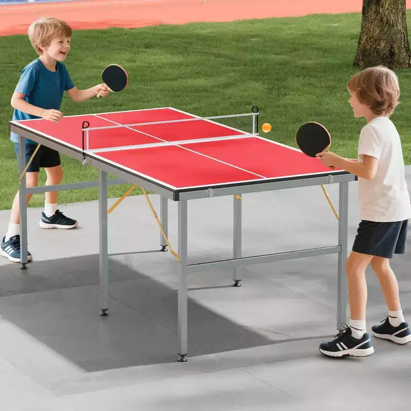Table de ping-pong portable 180x90 cm pour intérieur et extérieur - Comprend filet, 2 raquettes et 3 balles - Table de jeu professionnelle pour adultes et adolescents