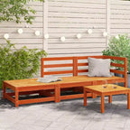 vidaXL Salon de jardin en acacia massif et polyester Naturel