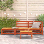 vidaXL Salon de jardin en acacia massif et polyester Naturel