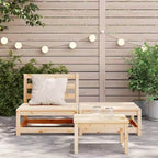 vidaXL Salon de jardin en acacia massif et polyester Naturel