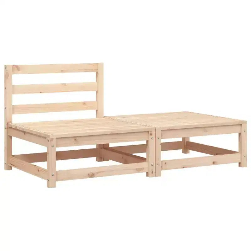 vidaXL Salon de jardin en acacia massif et polyester Naturel