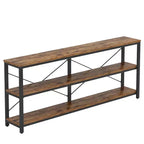 Console, Table d'appoint à 3 niveaux avec cadre en métal