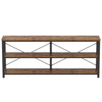 Console, Table d'appoint à 3 niveaux avec cadre en métal