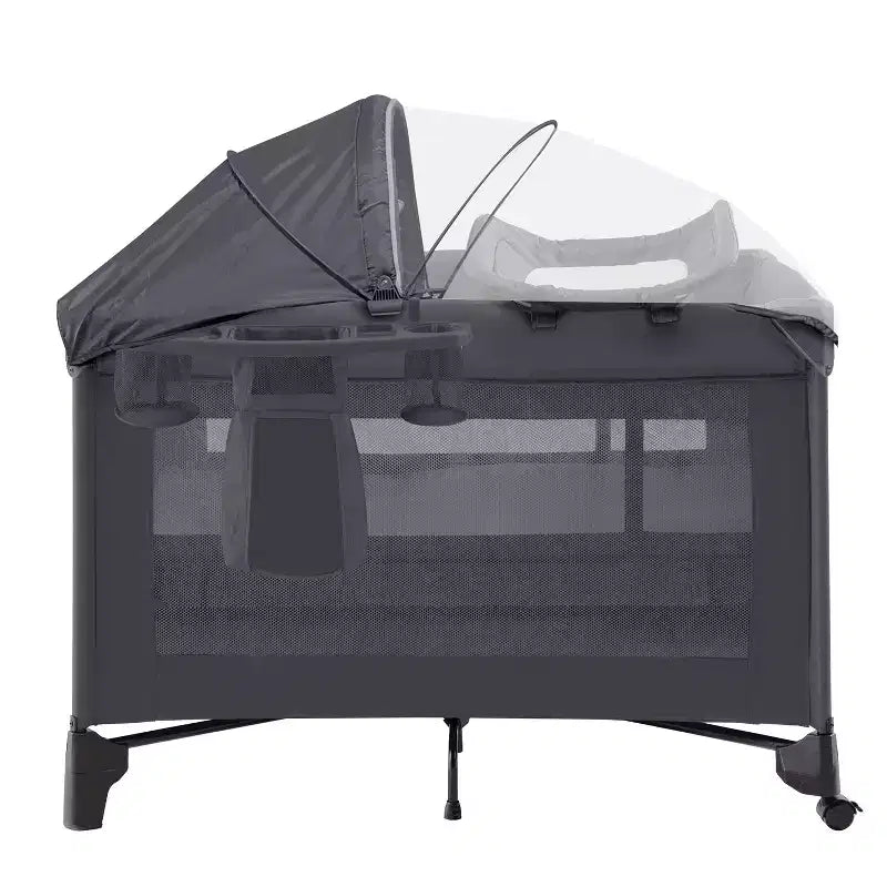 3 in 1 Baby Bassinet, Bedside Crib Sleeper, Diaper Changer, Crib with Detachable Mosquito Net & Bottom Storage for Newborn to Toddles