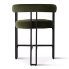 Lot de 6 tabourets de bar modernes de 61 cm de hauteur de comptoir avec dossier et accoudoirs, tabourets de comptoir rembourrés en velours pour îlot de cuisine ou bar-Panipeachy