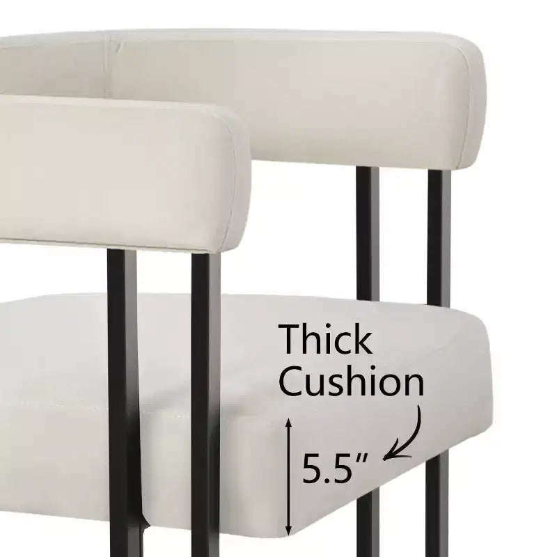 Lot de 6 tabourets de bar modernes de 61 cm de hauteur de comptoir avec dossier et accoudoirs, tabourets de comptoir rembourrés en velours pour îlot de cuisine ou bar-Panipeachy