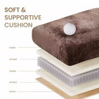 Canapé d'angle modulable 4 places en U Ora Maison 118 avec 2 poufs et table d'appoint pliable