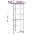 vidaXL Bibliothèque BODO Bois d'ingénierie Rangement moderne pour salon Étagère à livres pour la maison