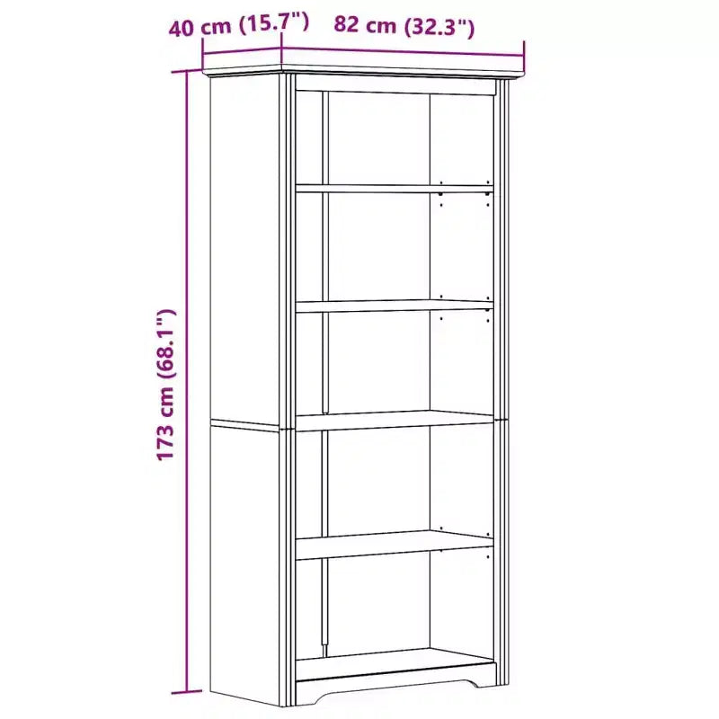 vidaXL Bibliothèque BODO Bois d'ingénierie Rangement moderne pour salon Étagère à livres pour la maison