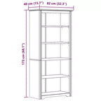 vidaXL Bibliothèque BODO Bois d'ingénierie Rangement moderne pour salon Étagère à livres pour la maison