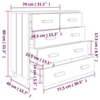 Buffet en bois moderne avec de nombreux rangements - Disponible dans de nombreuses couleurs