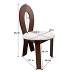 MAYEERTY Lot de 2 chaises de salle à manger, chaises de cuisine rembourrées en velours Teddy, chaises de salle à manger à cadre en bois de noyer massif