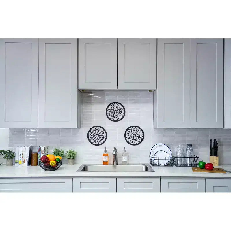 Meuble bas de cuisine Shaker CASAINC 36 L x 15 H x 27 P avec portes doubles, cadre en bois massif, peinture à base d'eau à faible teneur en COV, fermeture en douceur, PRÊT À ASSEMBLER, Gris colombe