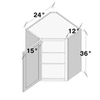 Meuble bas de cuisine Shaker CASAINC 24 L x 36 H x 12 P, cadre en bois massif, peinture à l'eau à faible teneur en COV, fermeture douce, à assembler, gris tourterelle