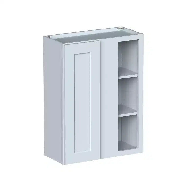 Meuble bas de cuisine CASAINC 27 L x 36 H x 12 P, style Shaker, cadre en bois massif, peinture à base d'eau à faible teneur en COV, fermeture en douceur, prêt à assembler, gris tourterelle