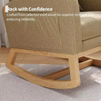 Fauteuil à bascule de puériculture, fauteuil planeur moderne rembourré avec oreiller, fauteuil à bascule pour salon chambre à coucher