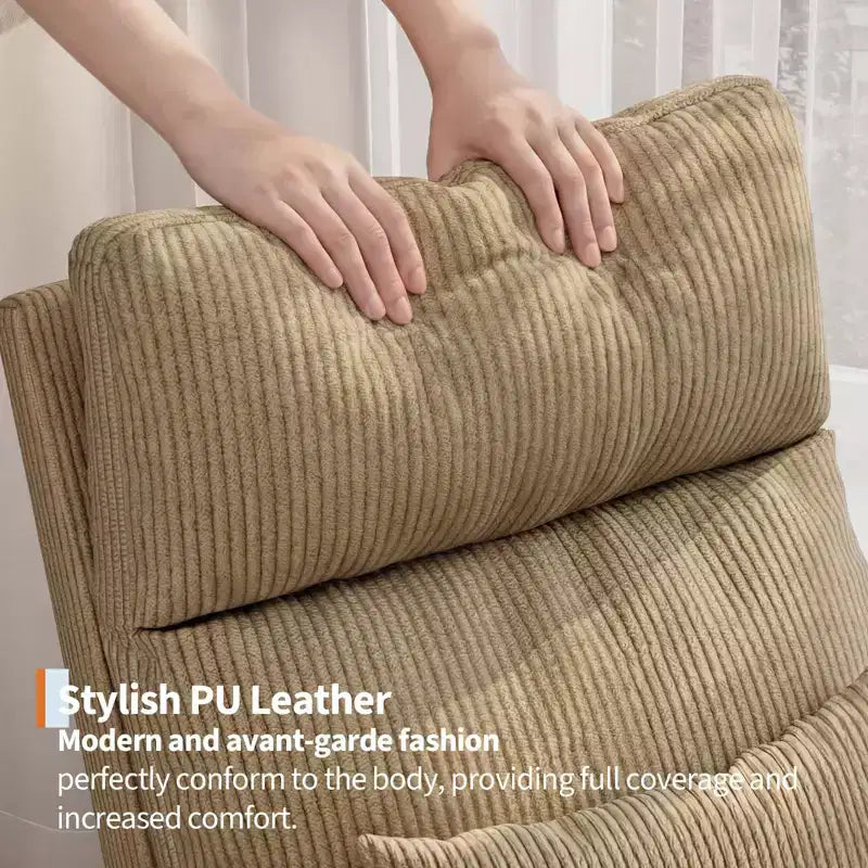 Fauteuil à bascule de puériculture, fauteuil planeur moderne rembourré avec oreiller, fauteuil à bascule pour salon chambre à coucher