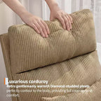 Fauteuil à bascule de puériculture, fauteuil planeur moderne rembourré avec oreiller, fauteuil à bascule pour salon chambre à coucher