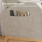 Fauteuil à bascule de puériculture, fauteuil planeur moderne rembourré avec oreiller, fauteuil à bascule pour salon chambre à coucher