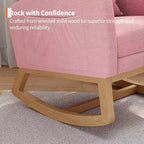 Fauteuil à bascule de puériculture, fauteuil planeur moderne rembourré avec oreiller, fauteuil à bascule pour salon chambre à coucher
