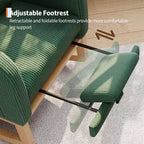 Fauteuil à bascule de puériculture, fauteuil planeur moderne rembourré avec oreiller, fauteuil à bascule pour salon chambre à coucher