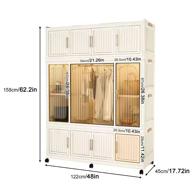 Clihome Armoire portable, Organisateurs de placard pour vêtements, Commode à vêtements, Armoire de rangement pour bébé