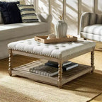Pouf de ferme Levi en bois massif | HULALA HOME-IVOIRE
