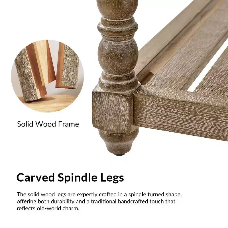 Pouf de ferme Levi en bois massif | HULALA HOME-IVOIRE