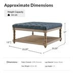 Pouf de ferme Levi en bois massif | HULALA HOME-IVOIRE