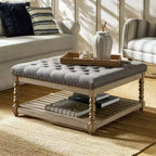 Pouf de ferme Levi en bois massif | HULALA HOME-IVOIRE