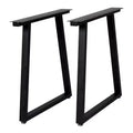 Black Metal Table Legs 28 x 24 Heavy-Duty Desk Legs Industrial Furniture Legs (Set of 2)