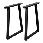 Black Metal Table Legs 28 x 24 Heavy-Duty Desk Legs Industrial Furniture Legs (Set of 2)