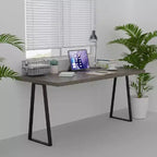 Pieds de table en métal noir 28 x 24 Pieds de bureau robustes Pieds de meubles industriels (lot de 2)