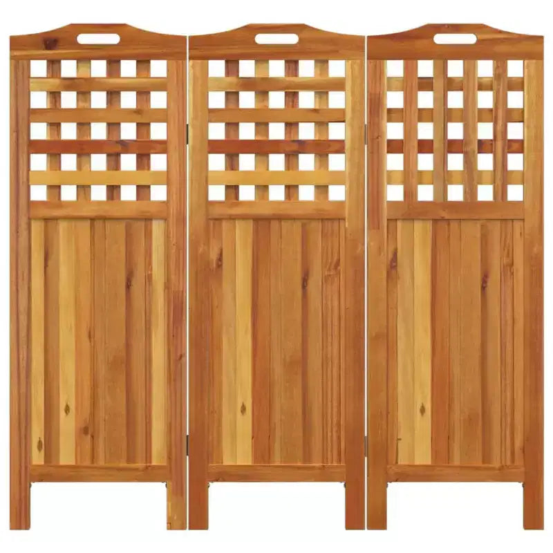 vidaXL Paravent à 3 Panneaux Séparateur de Pièce Bois Massif d'Acacia