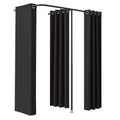 VEVOR Fitting Room, Portable Changing Room with Thick Polyester Curtains, Double Dressing Rooms with Partition Curtains, 79 x 39 x 79 in, Black