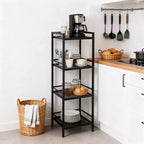 Étagère en métal 12 unités de rangement étroites pour l'organisation de la salle de bain, de la cuisine et de la buanderie (Lot de 1)
