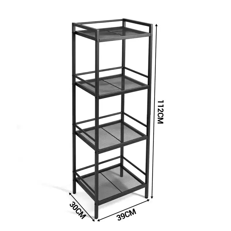 Étagère en métal 12 unités de rangement étroites pour l'organisation de la salle de bain, de la cuisine et de la buanderie (Lot de 1)