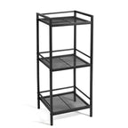 Metal Shelf Stand  12 Narrow Storage Unit for Bathroom, Kitchen & Laundry Organization (Set of 1)
