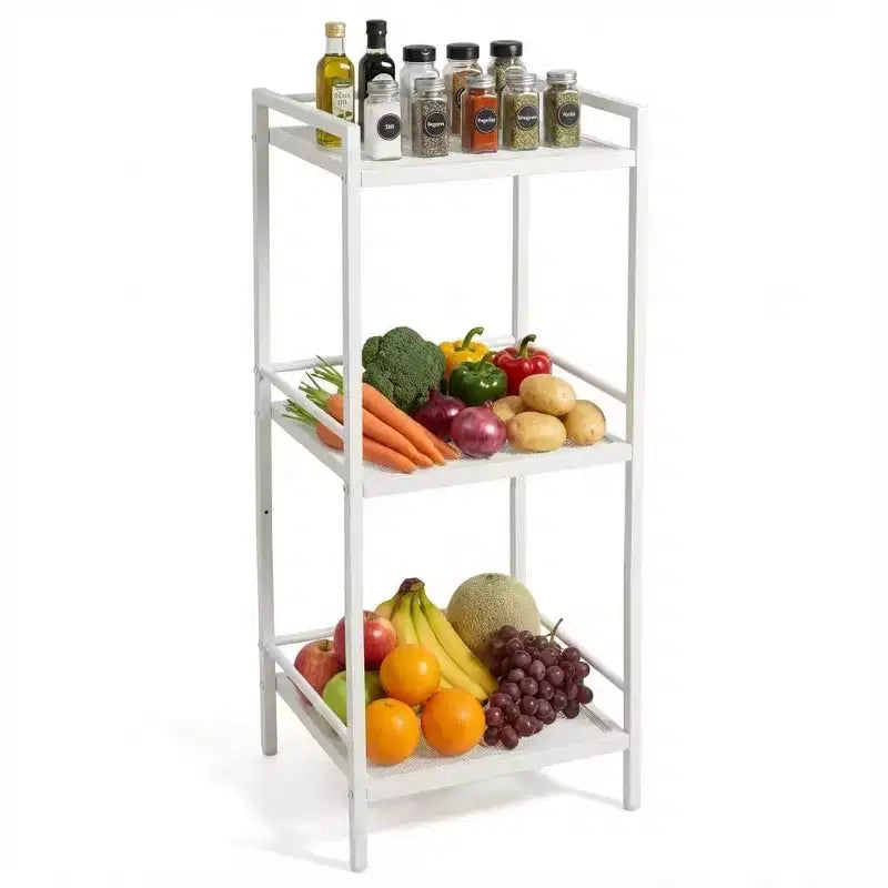 Étagère en métal 12 unités de rangement étroites pour l'organisation de la salle de bain, de la cuisine et de la buanderie (Lot de 1)