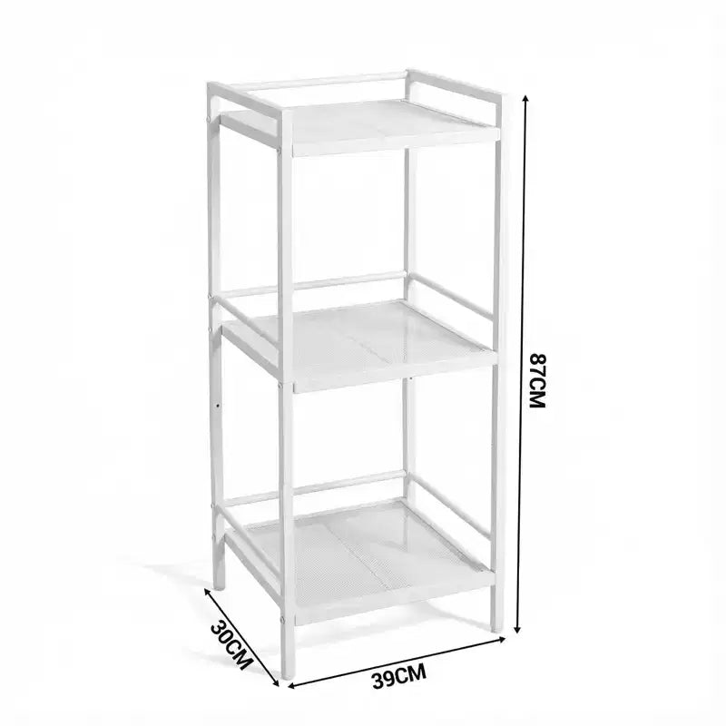 Étagère en métal 12 unités de rangement étroites pour l'organisation de la salle de bain, de la cuisine et de la buanderie (Lot de 1)
