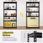 Étagères de rangement robustes, étagères de rangement de garage à 5 niveaux, unité d'étagères de rangement métalliques réglables, étagères de rangement de garage faciles à assembler