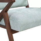 Fauteuil d'appoint Mid-Century Modern de 76 cm avec coussins moelleux, structure en bois massif, pour une assise confortable