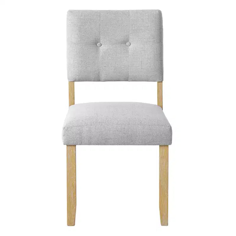 Lot de 4 chaises de salle à manger tapissées en tissu avec pieds en bois massif et sièges rembourrés