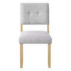 Lot de 4 chaises de salle à manger tapissées en tissu avec pieds en bois massif et sièges rembourrés